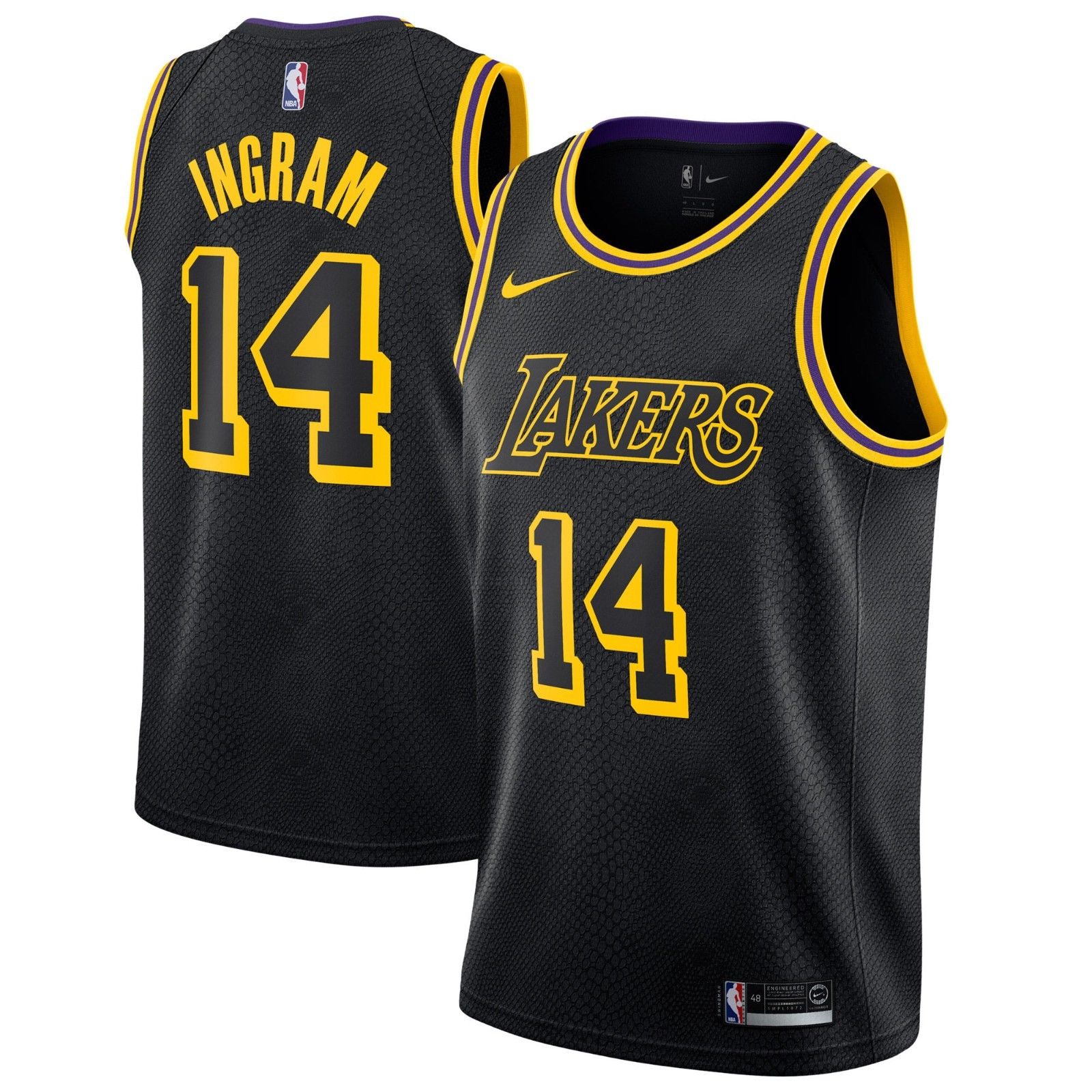 Nike NBA Los Angeles Lakers Brandon Ingram #14 Swingman ...